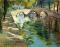 William Merritt Chase reflections aka canal scene Art A4 Photo Print
