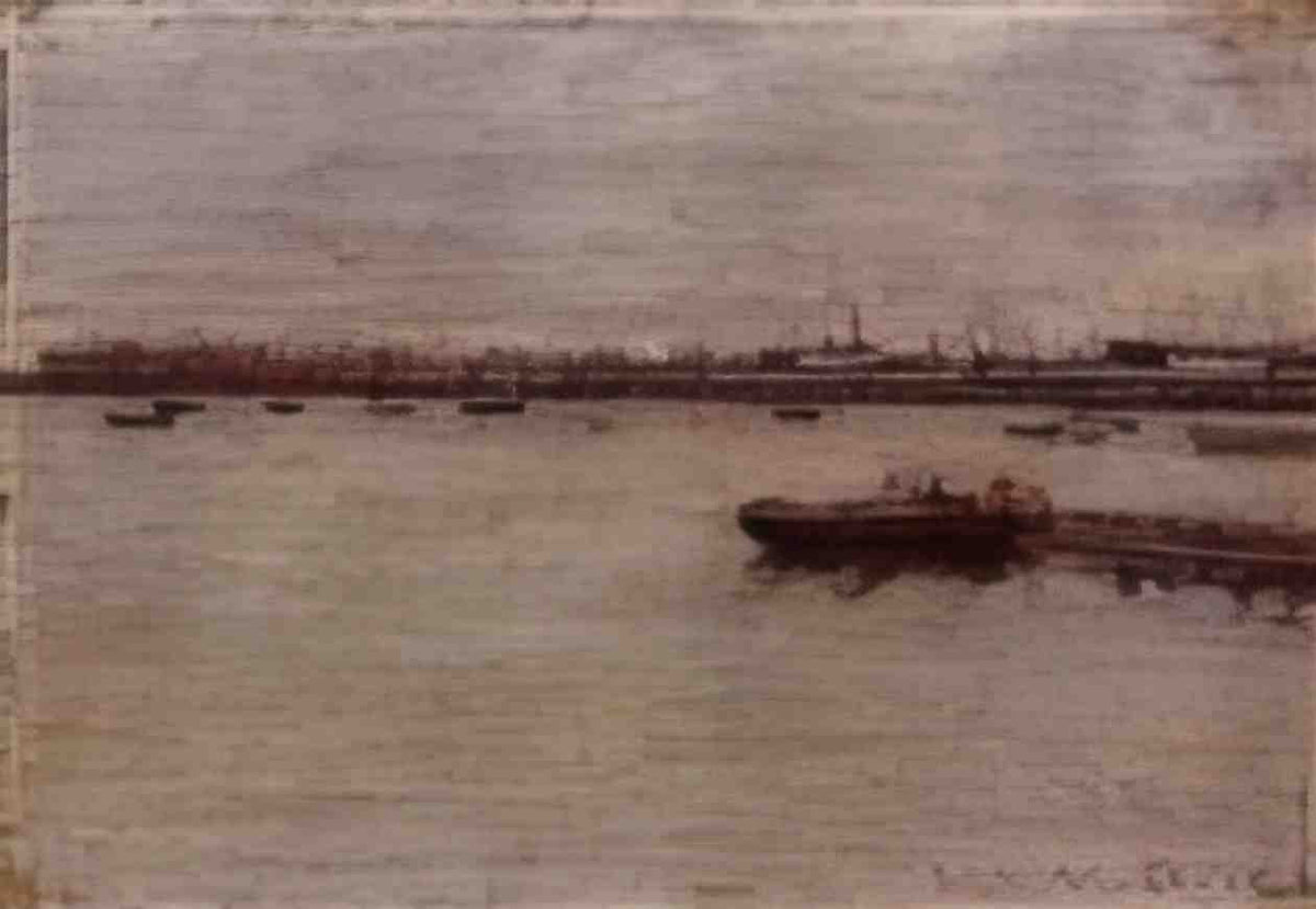 William Merritt Chase repair docks gowanus pier Art A4 Photo Print