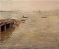 William Merritt Chase seashore aka a grey day Art A4 Photo Print