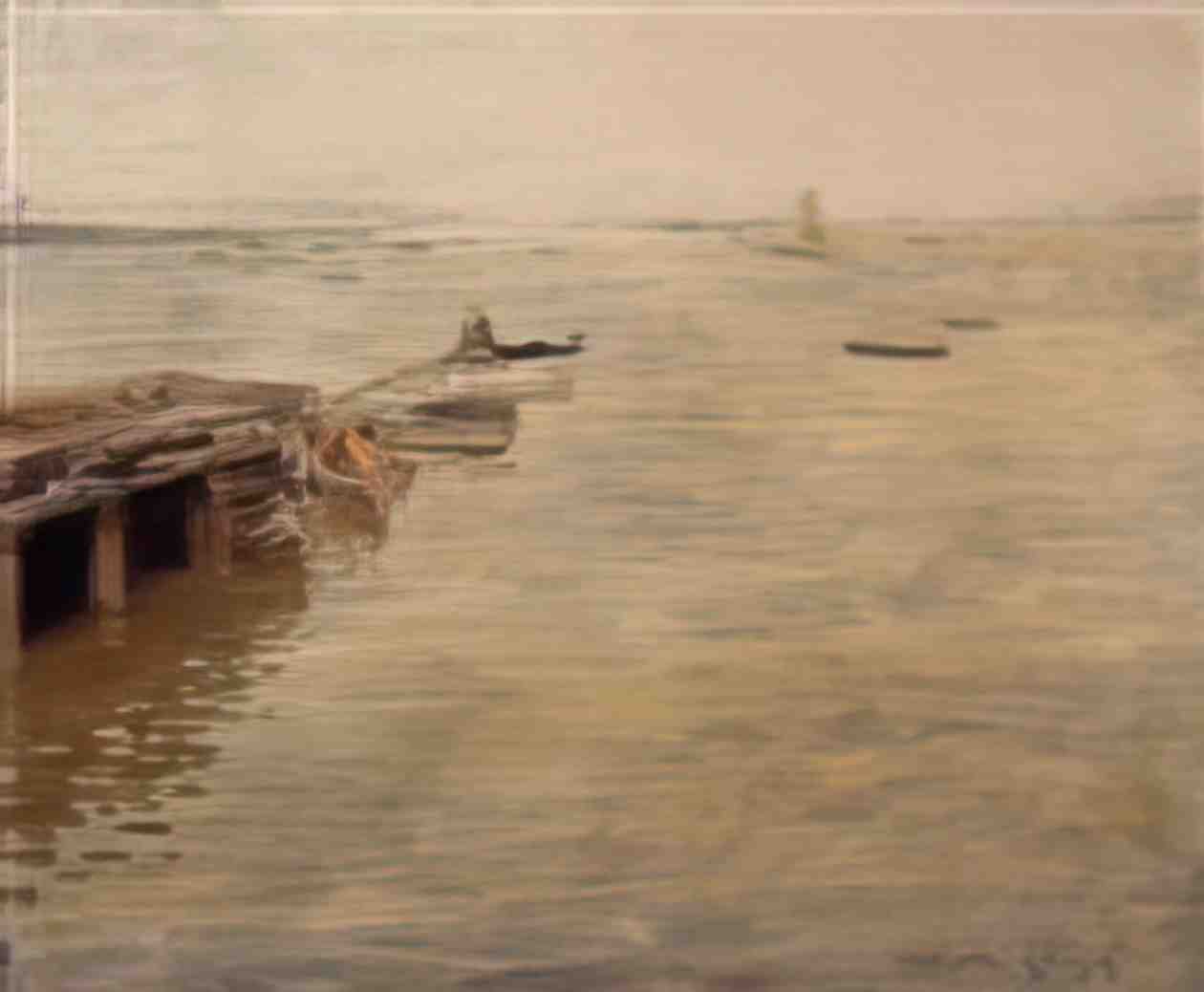 William Merritt Chase seashore aka a grey day Art A4 Photo Print