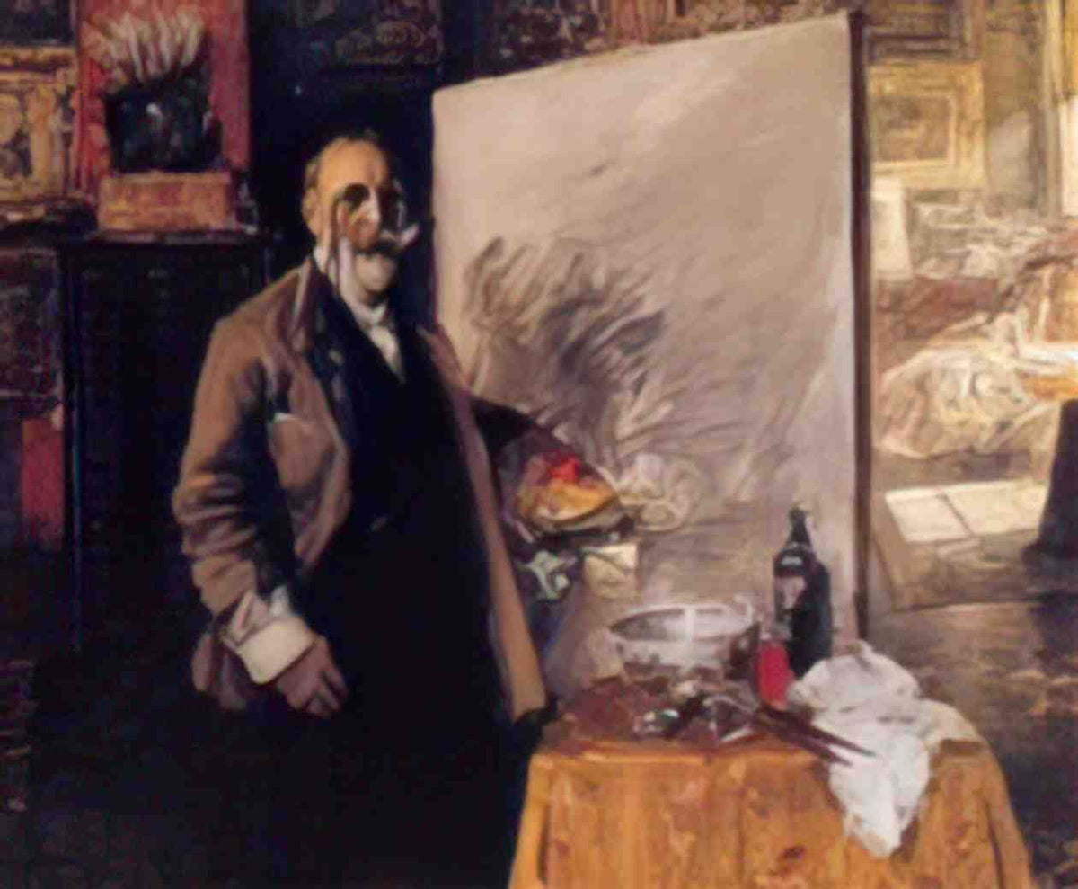 William Merritt Chase self portrait 1916 Art A4 Photo Print