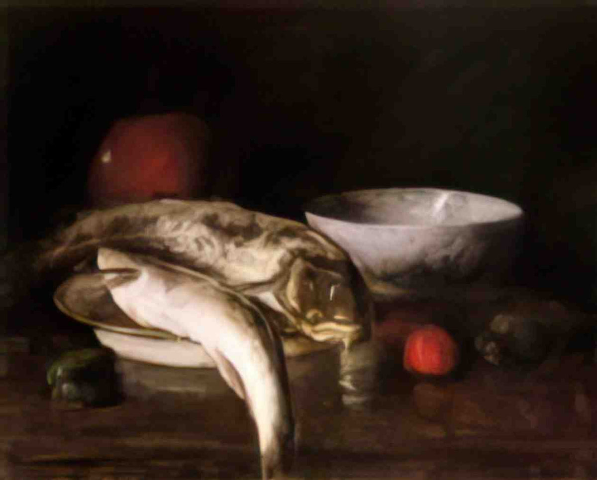 William Merritt Chase still life with fish 1 Art A4 Photo Print