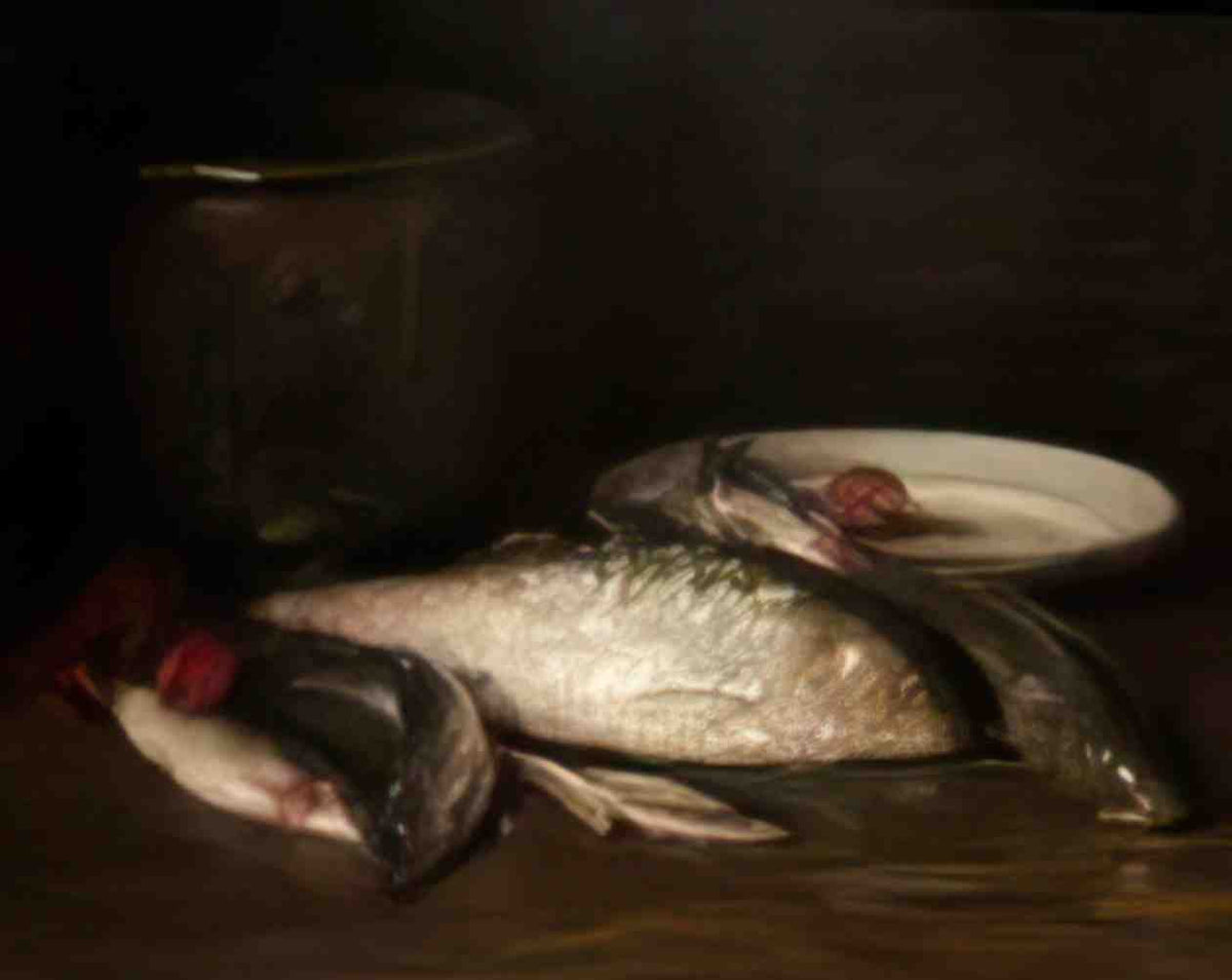 William Merritt Chase still life with fish 3 Art A4 Photo Print