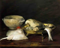 William Merritt Chase still life with fish Art A4 Photo Print