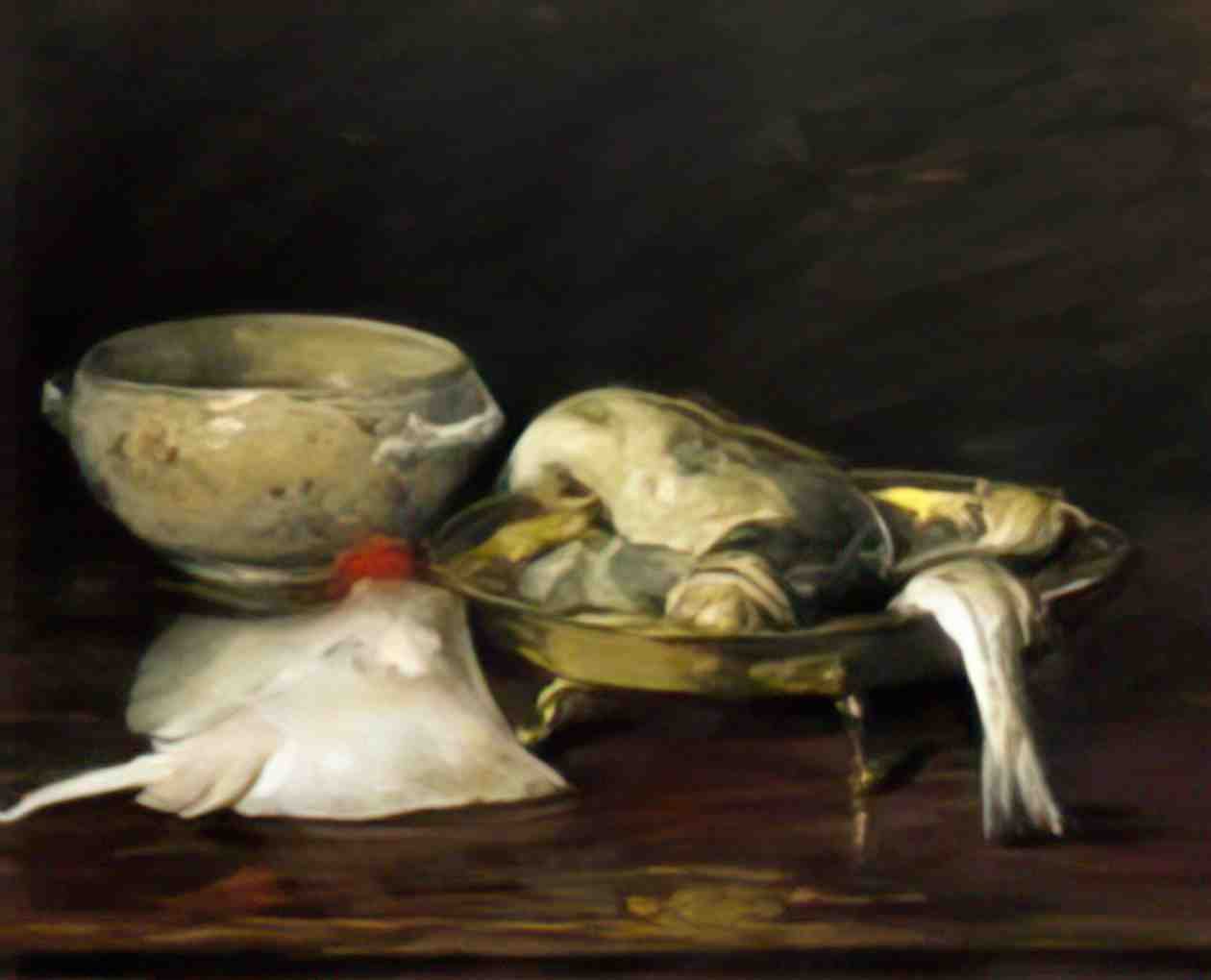 William Merritt Chase still life with fish Art A4 Photo Print