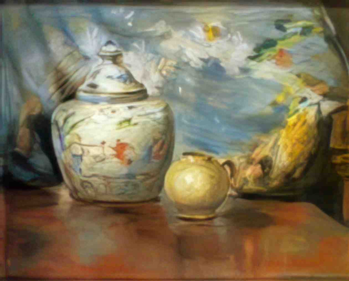 William Merritt Chase still life with flowers Art A4 Photo Print