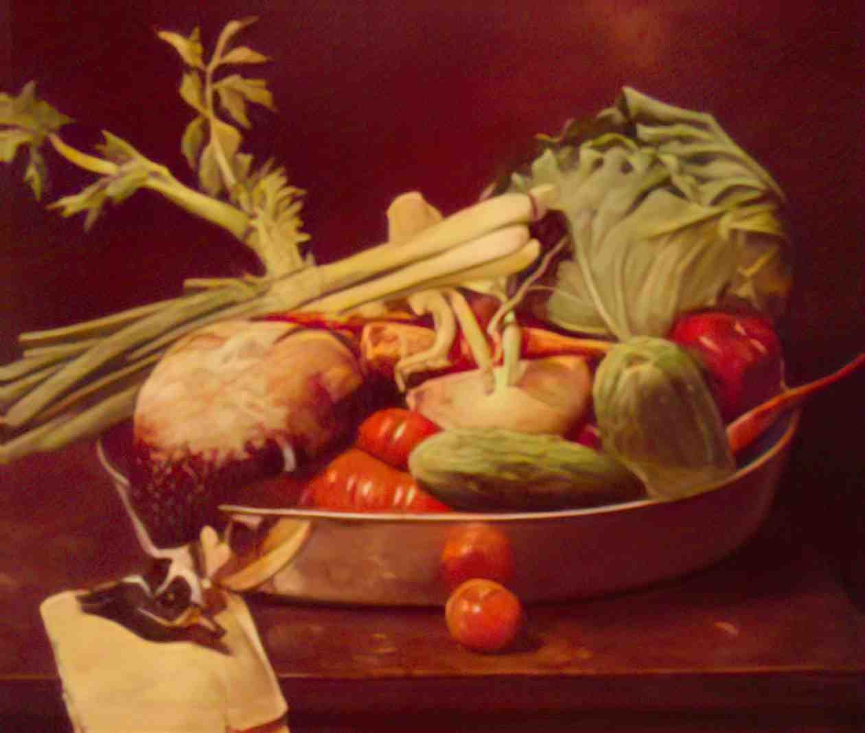 William Merritt Chase still life with vegetable Art A4 Photo Print