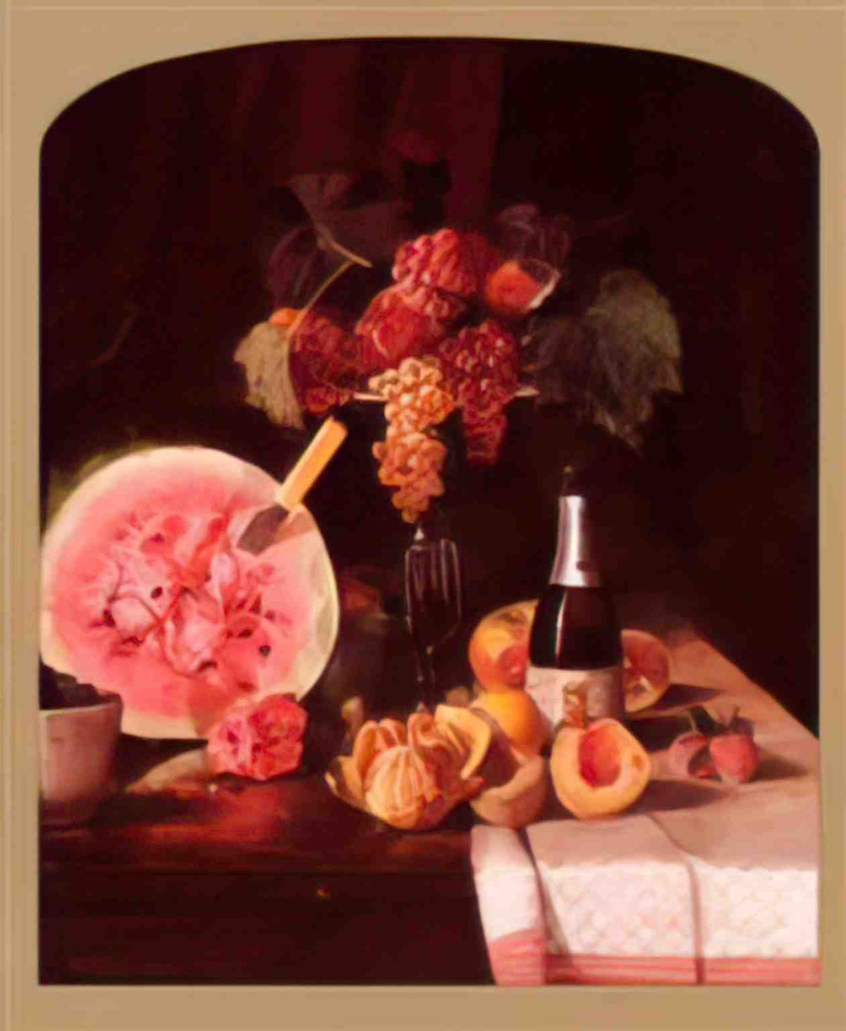 William Merritt Chase still life with watermelon Art A4 Photo Print