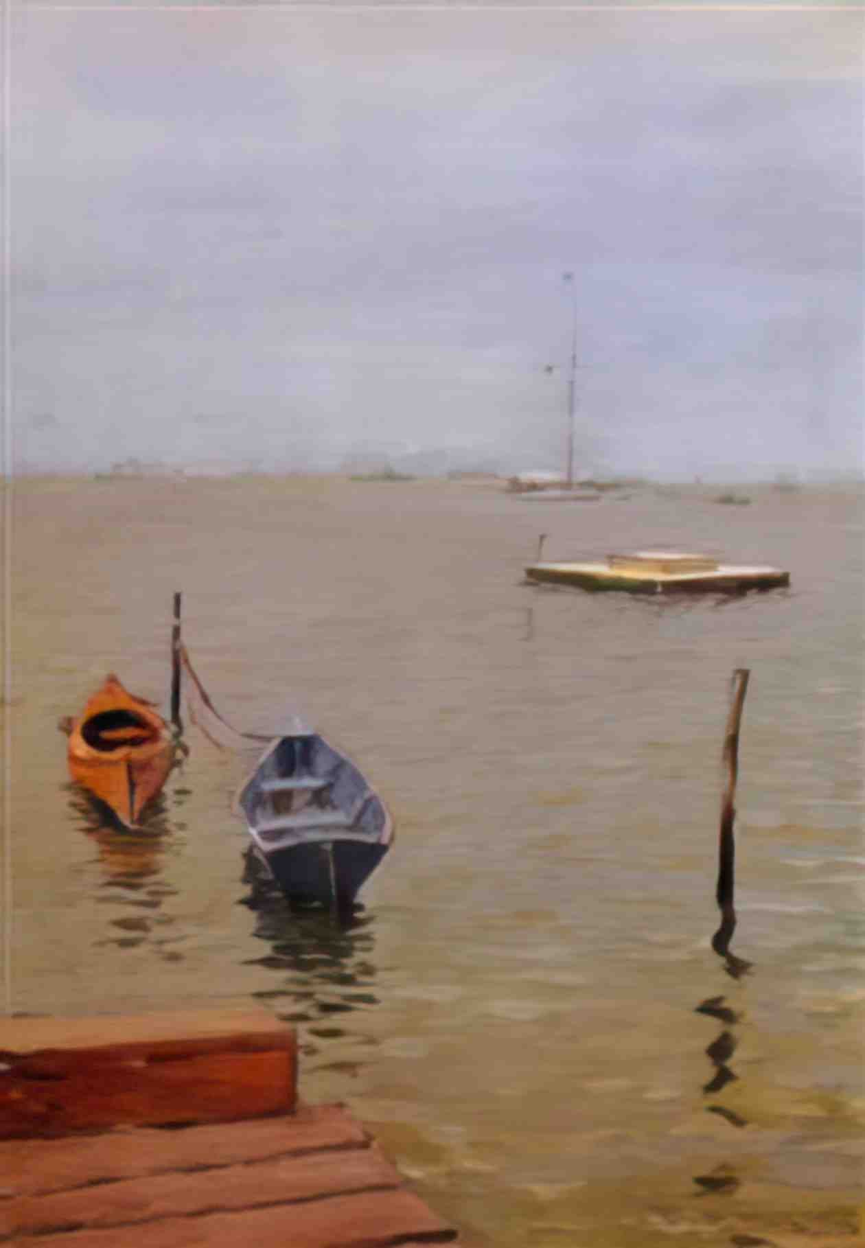 William Merritt Chase stormy day bath beach Art A4 Photo Print