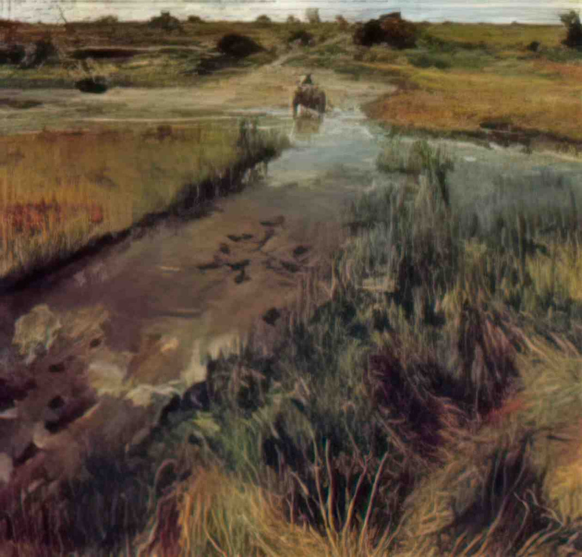 William Merritt Chase swollen stream at shinnecock Art A4 Photo Print