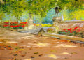 William Merritt Chase terrace prospect park Art A4 Photo Print