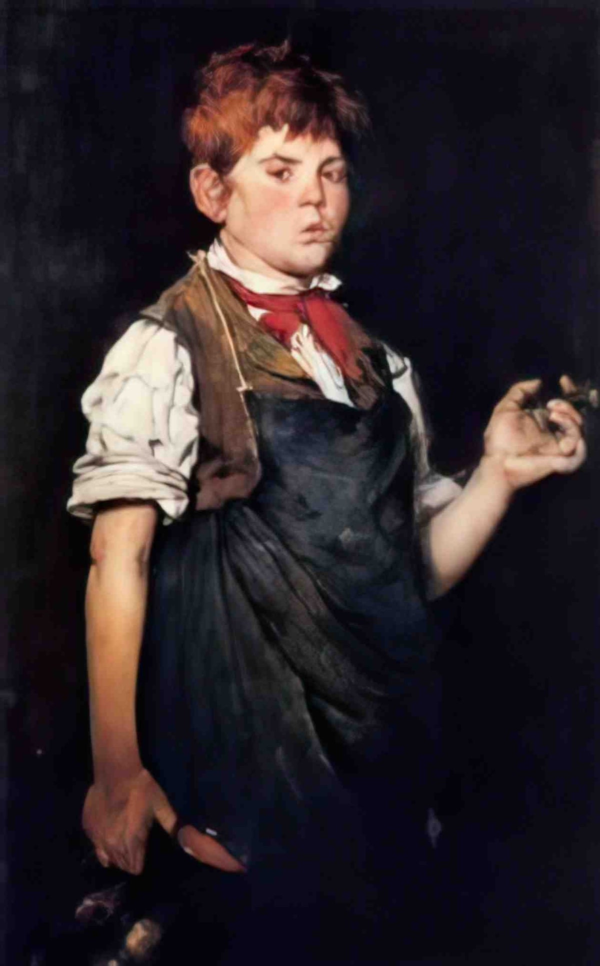 William Merritt Chase the apprentice aka boy smoking Art A4 Photo Print