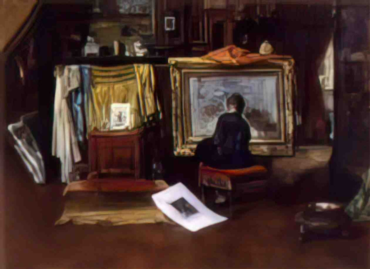 William Merritt Chase the inner studio tenth street 1882 Art A4 Photo Print
