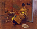 William Merritt Chase the kimono Art A4 Photo Print