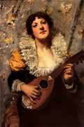 William Merritt Chase the mandolin player Art A4 Photo Print