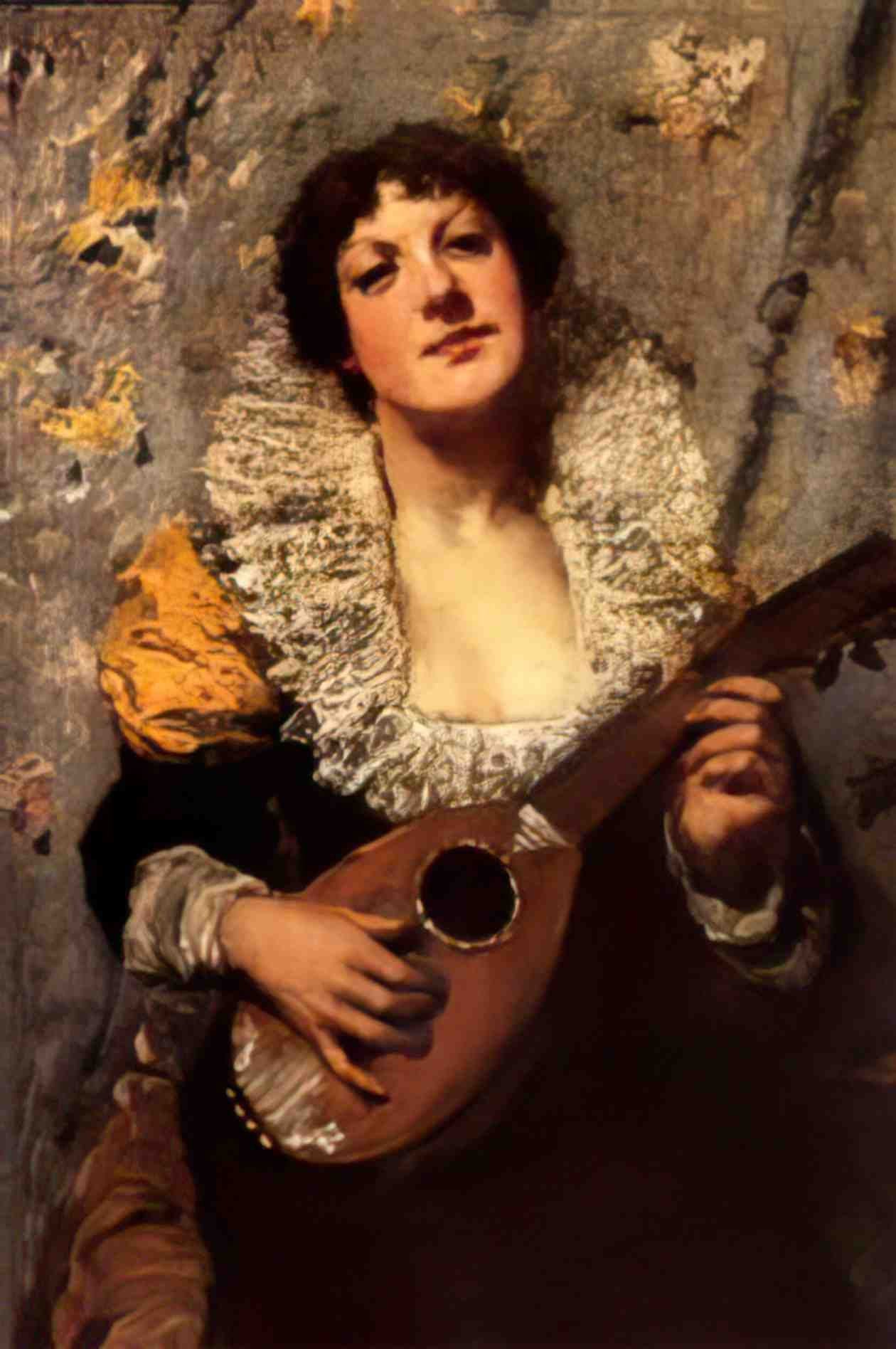 William Merritt Chase the mandolin player Art A4 Photo Print