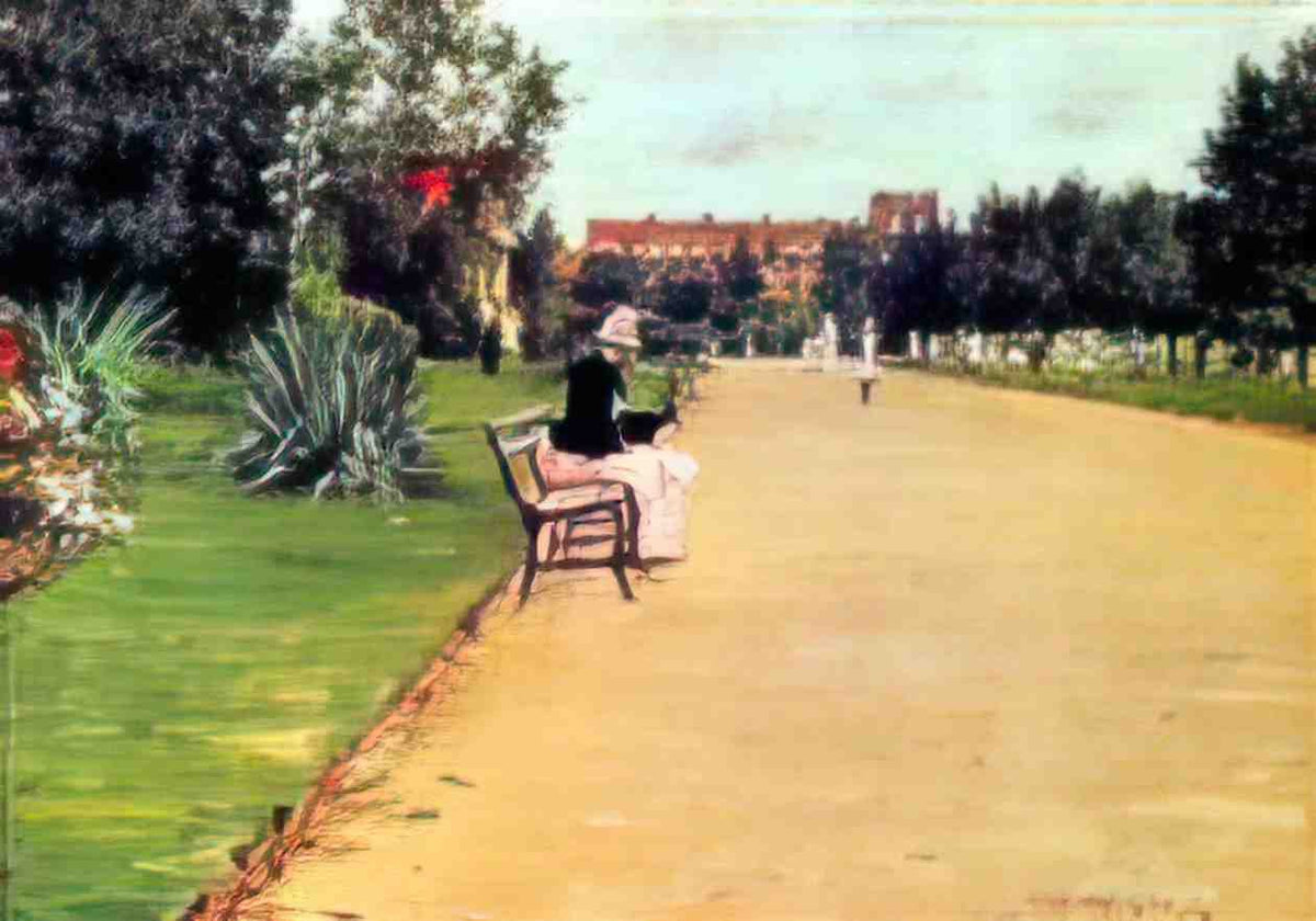 William Merritt Chase the park 02 Art A4 Photo Print