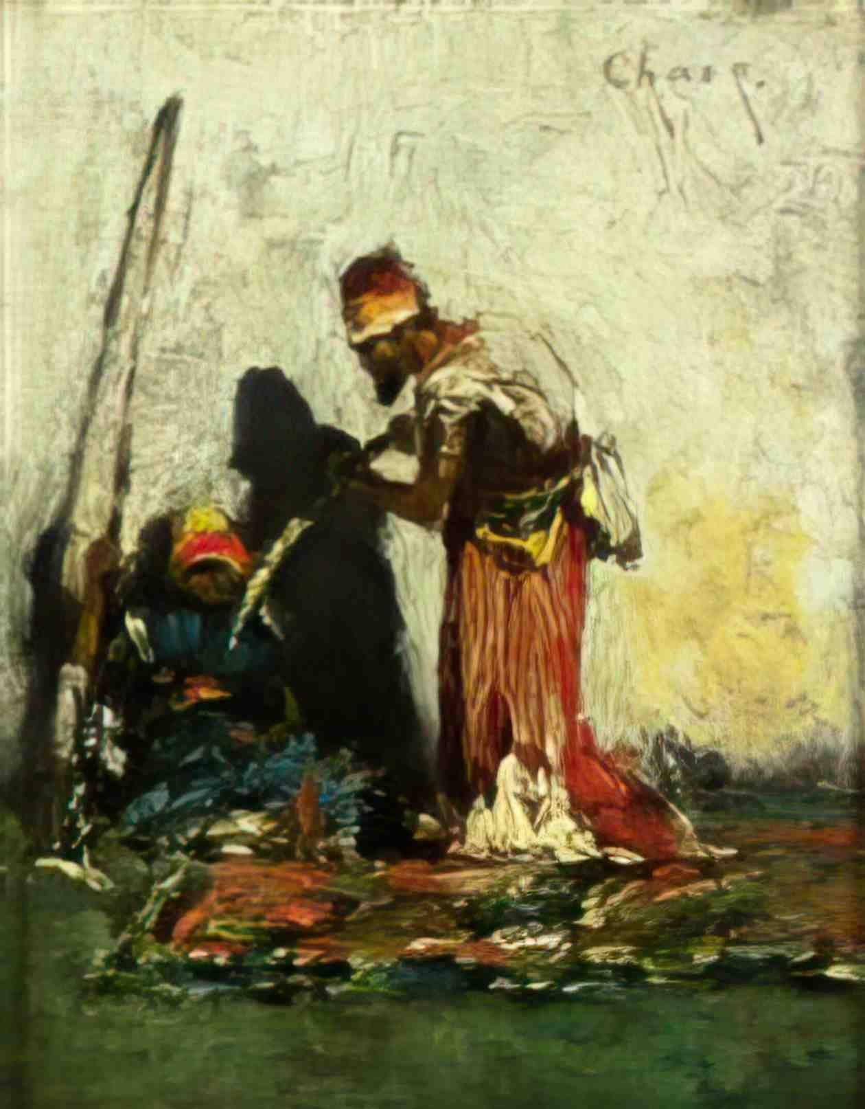 William Merritt Chase two arabs Art A4 Photo Print