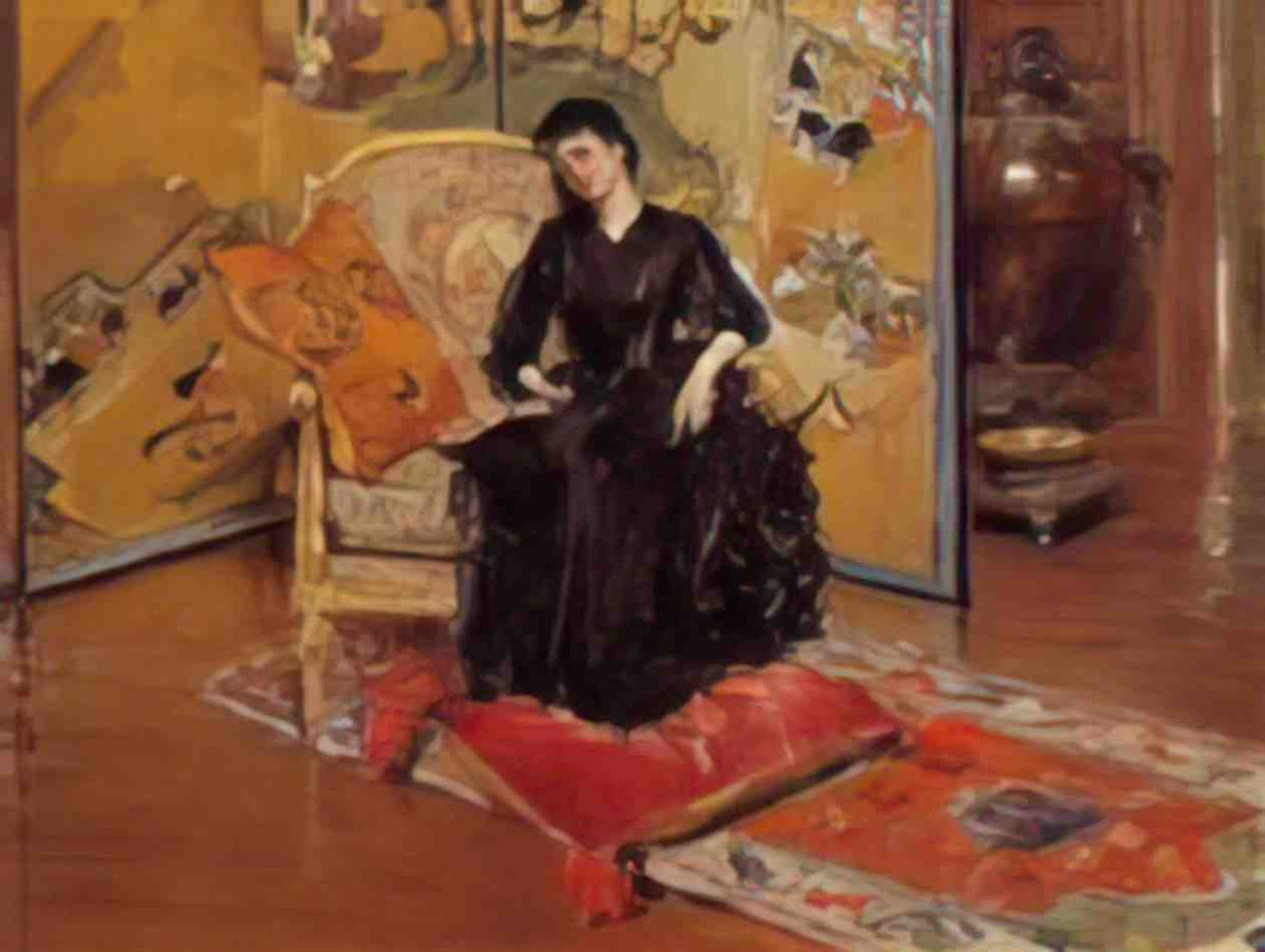 William Merritt Chase weary aka who rang Art A4 Photo Print