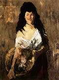 William Merritt Chase woman with a basket Art A4 Photo Print