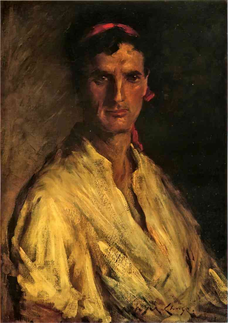 William Merritt Chase young gypsy A4 Photo Print