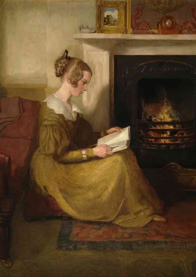 William Mulready A Fireside Read A4 Photo Print