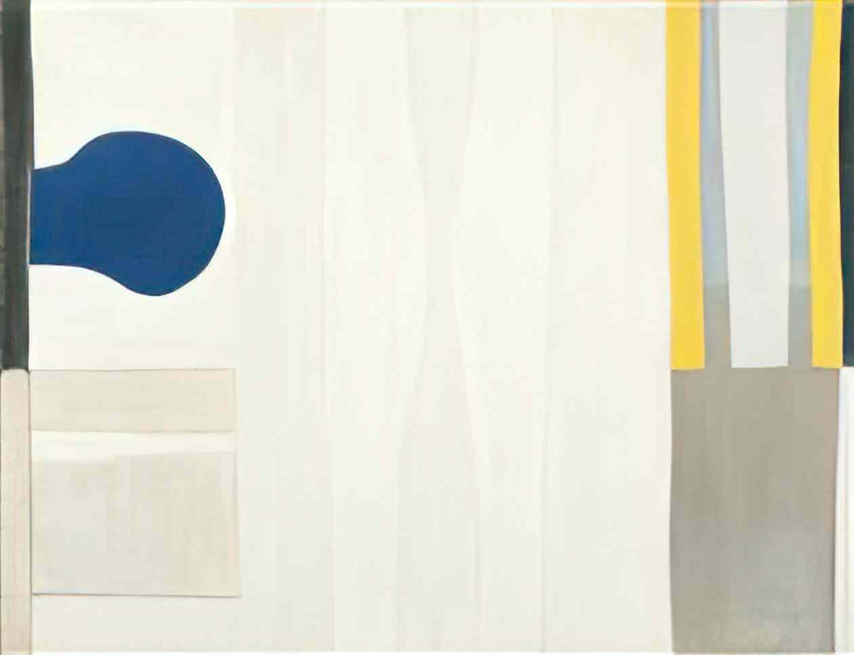 William Scott blue form on white 1964 Art A4 Photo Print
