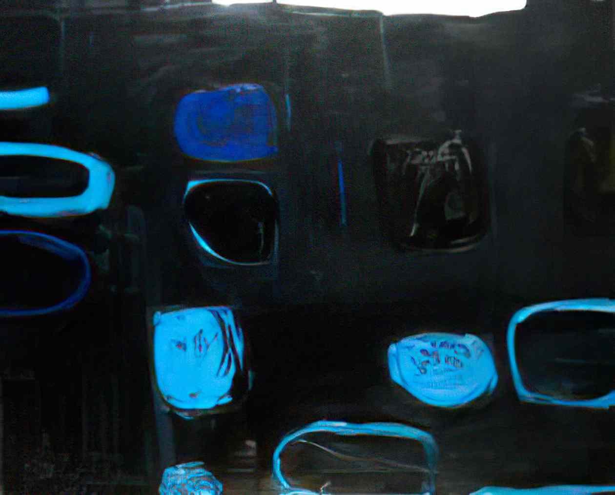 William Scott composition with blue and black 1959 Art A4 Photo Print