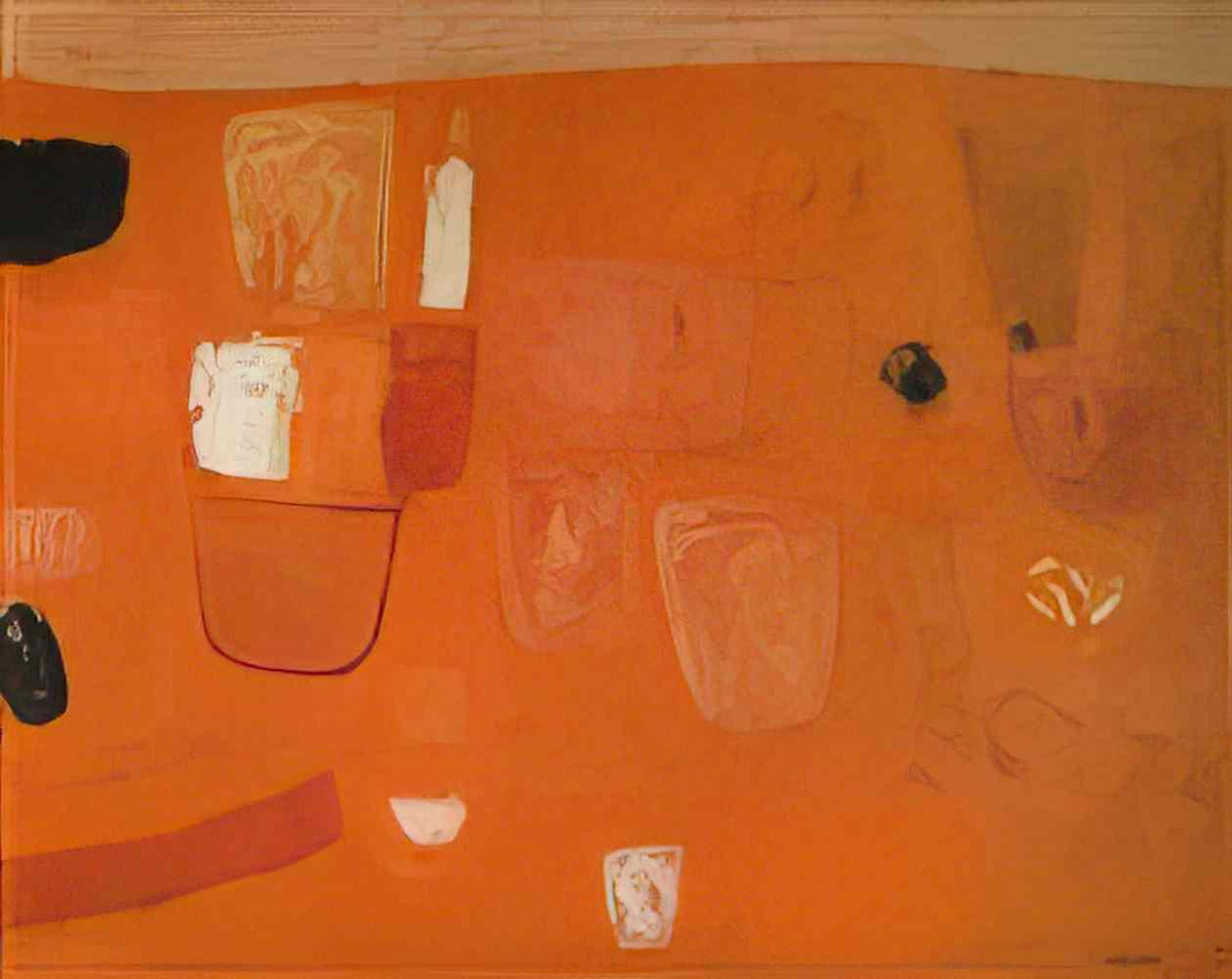 William Scott orange and red 1957 Art A4 Photo Print