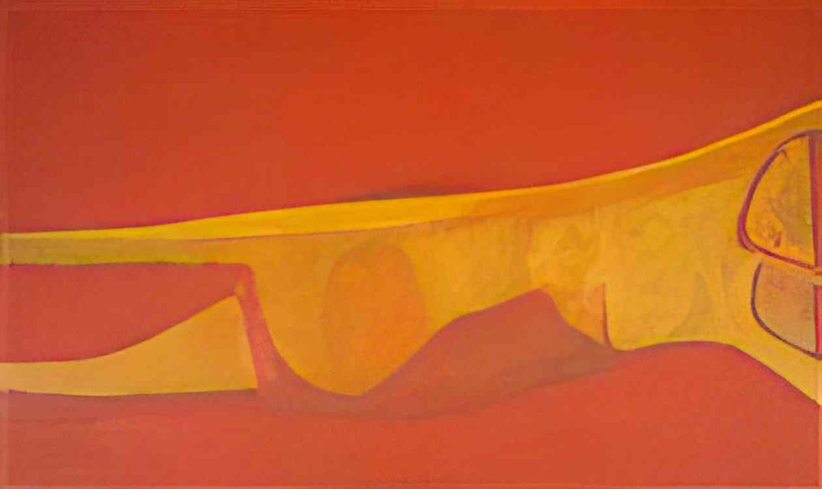 William Scott reclining nude red nude 1956 Art A4 Photo Print