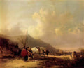William Shayer a busy beach scene Art A4 Photo Print