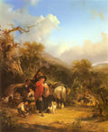 William Shayer a rest by the roadside Art A4 Photo Print