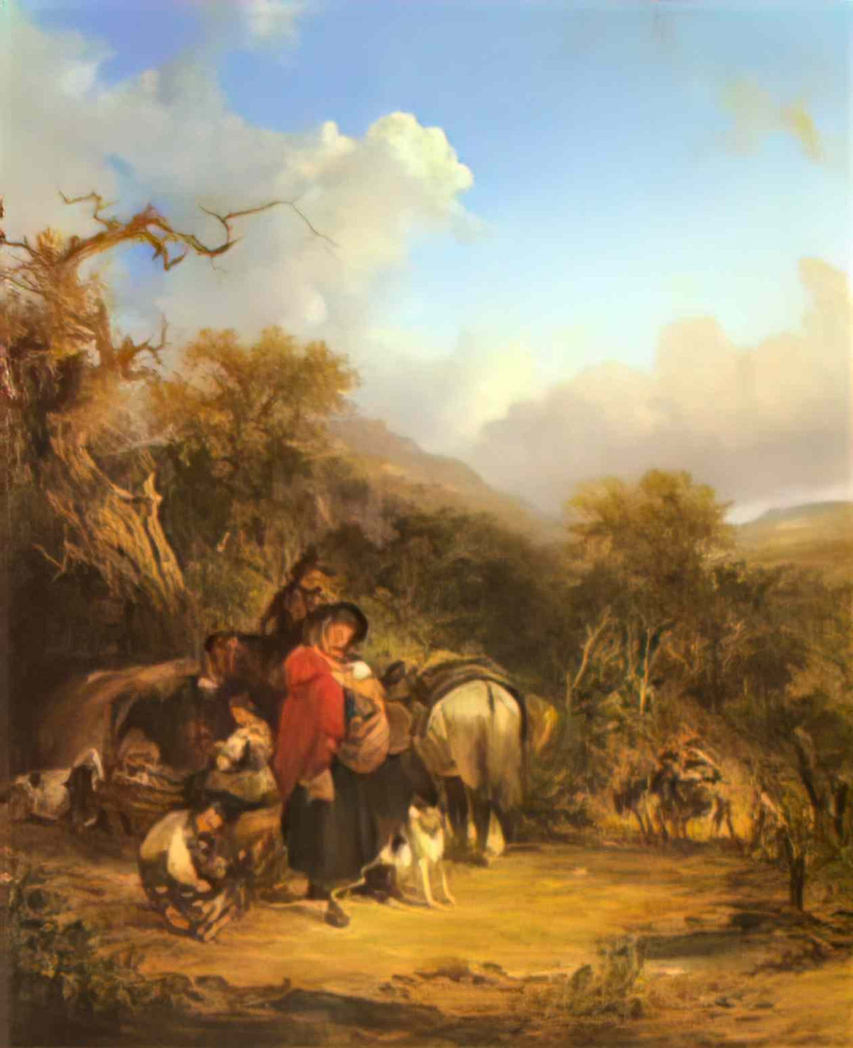William Shayer a rest by the roadside Art A4 Photo Print