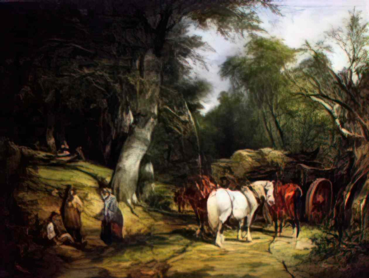 William Shayer carting timber in the new forest Art A4 Photo Print