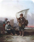 William Shayer fishermen 1 Art A4 Photo Print