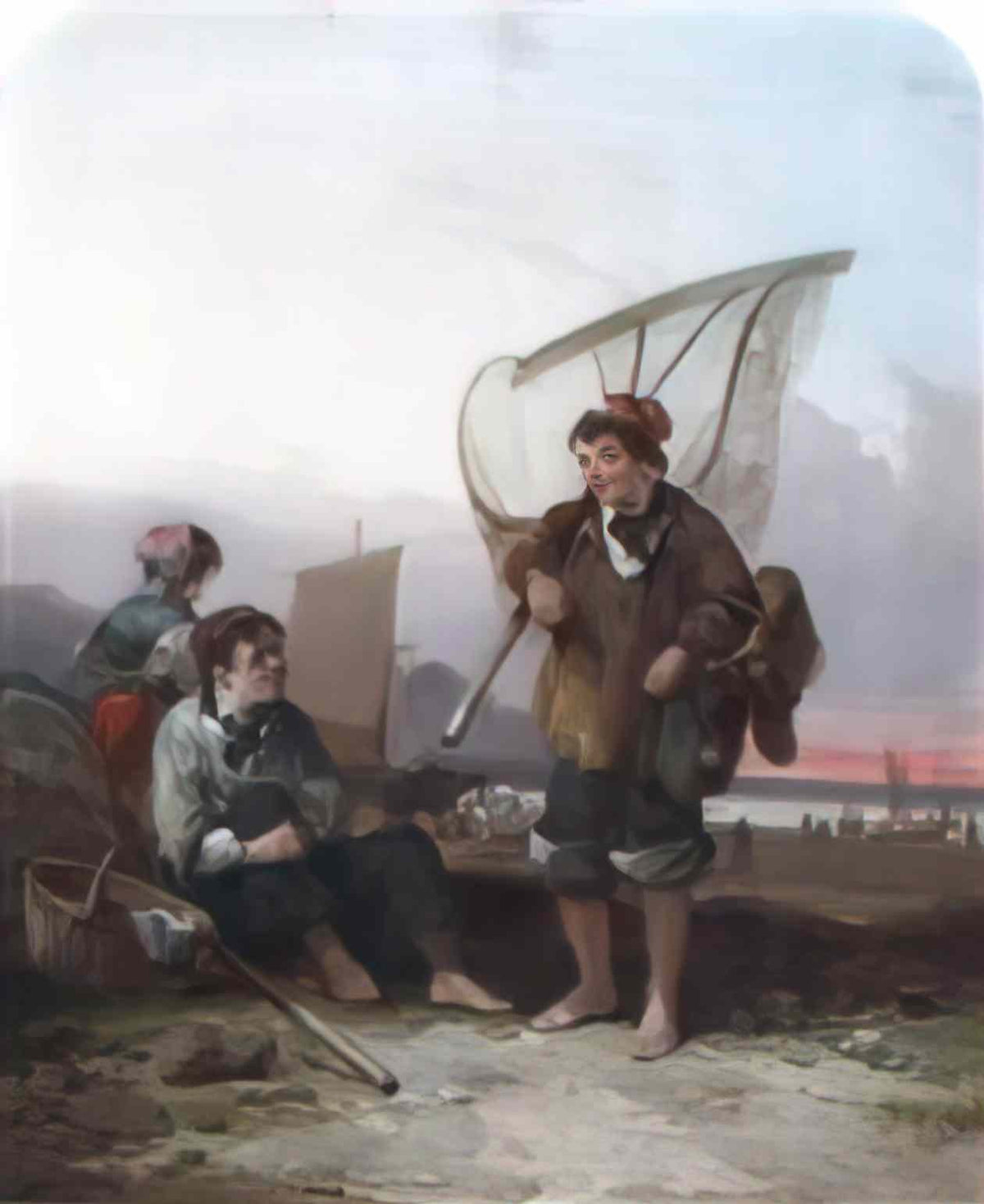 William Shayer fishermen Art A4 Photo Print