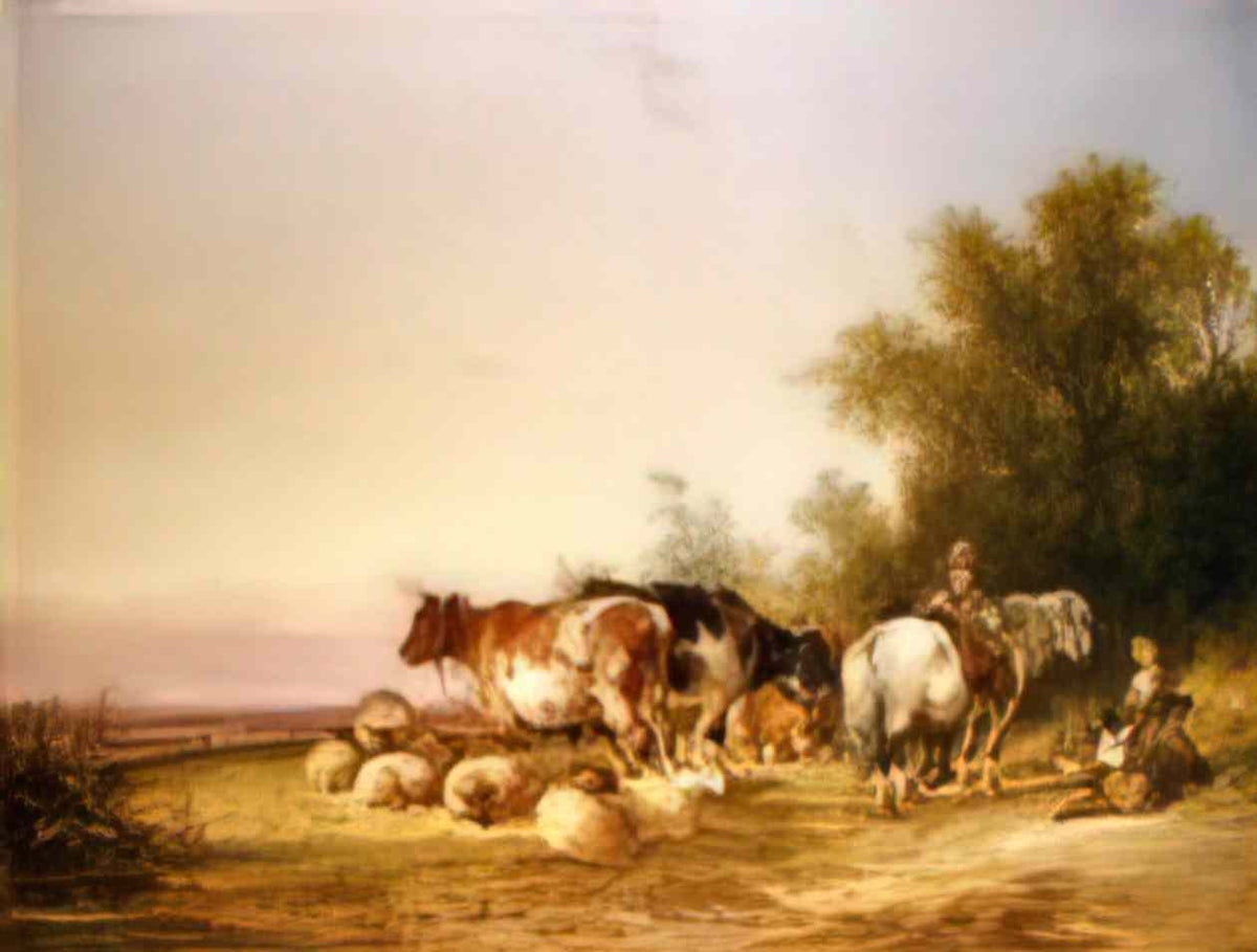 William Shayer herders resting at lunch Art A4 Photo Print