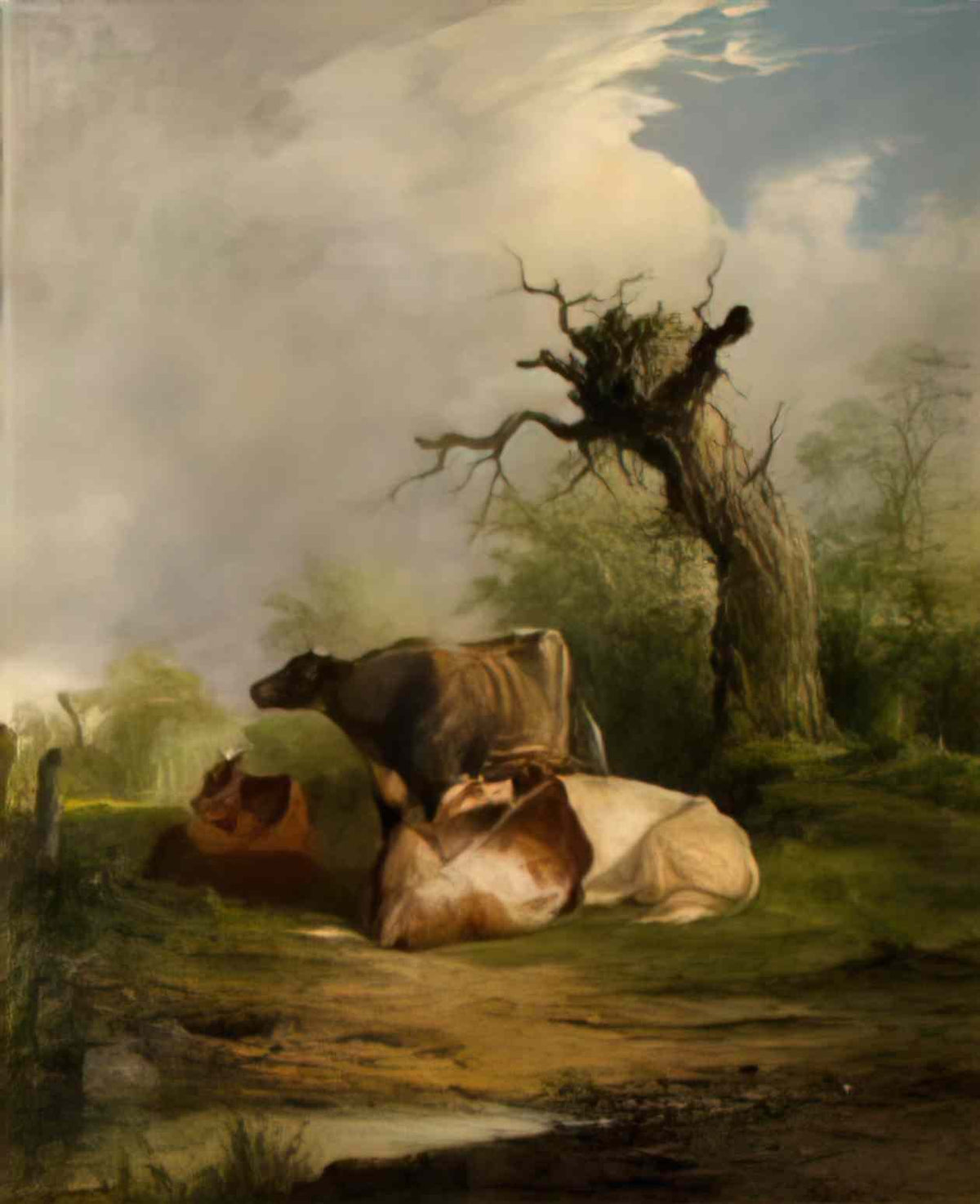 William Shayer landscape with cattle Art A4 Photo Print