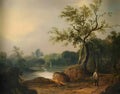 William Shayer landscape with figures on a path Art A4 Photo Print