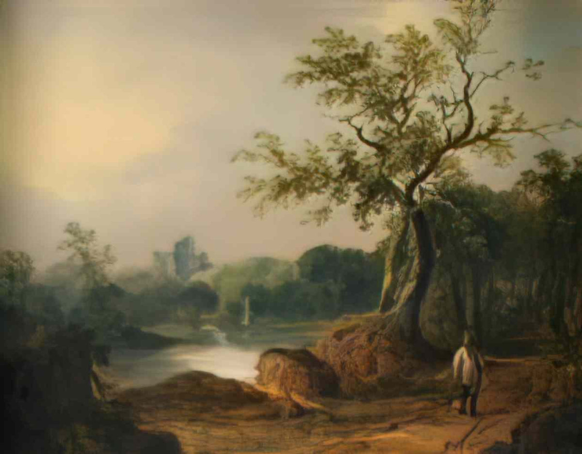 William Shayer landscape with figures on a path Art A4 Photo Print