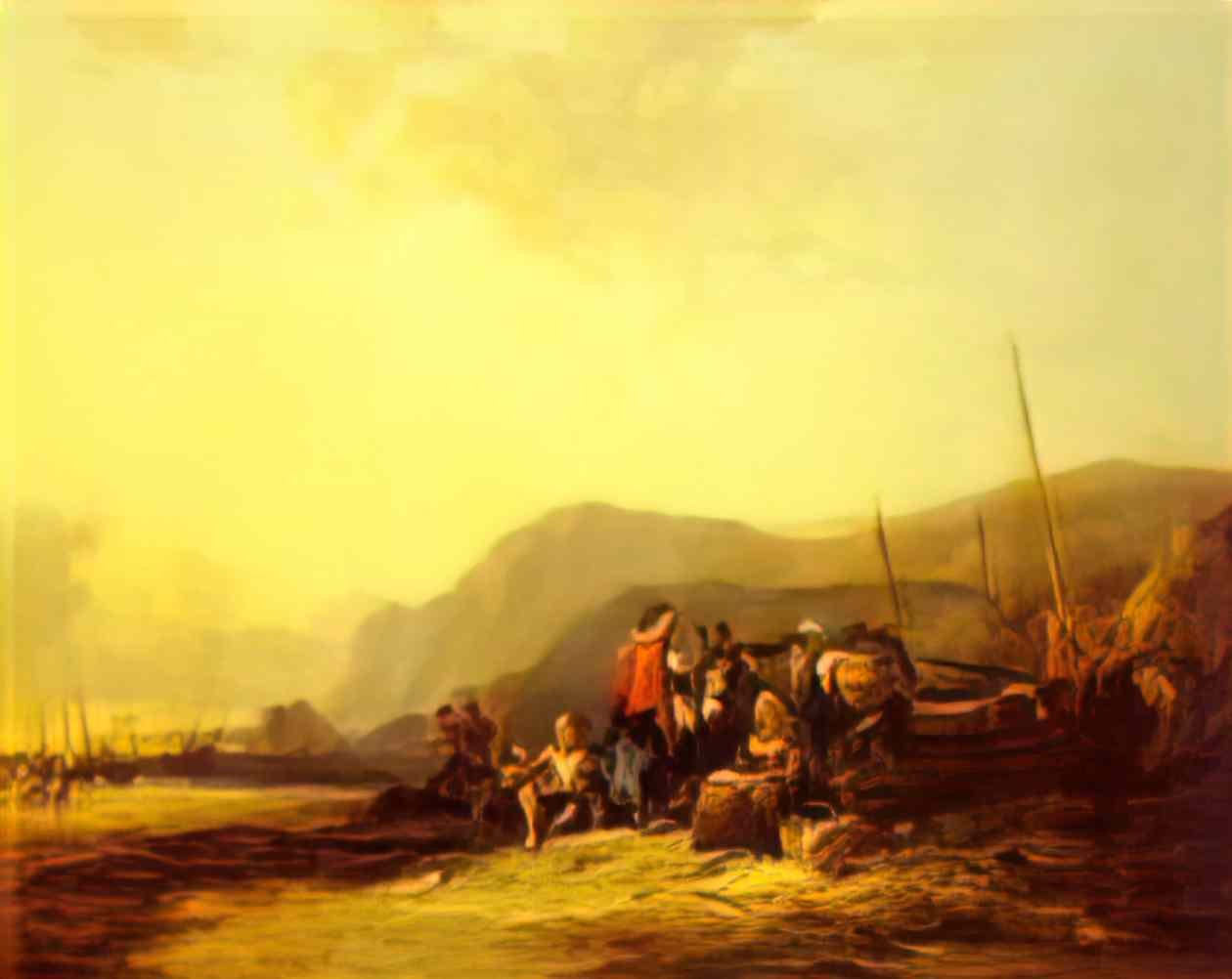 William Shayer on the hampshire coast Art A4 Photo Print