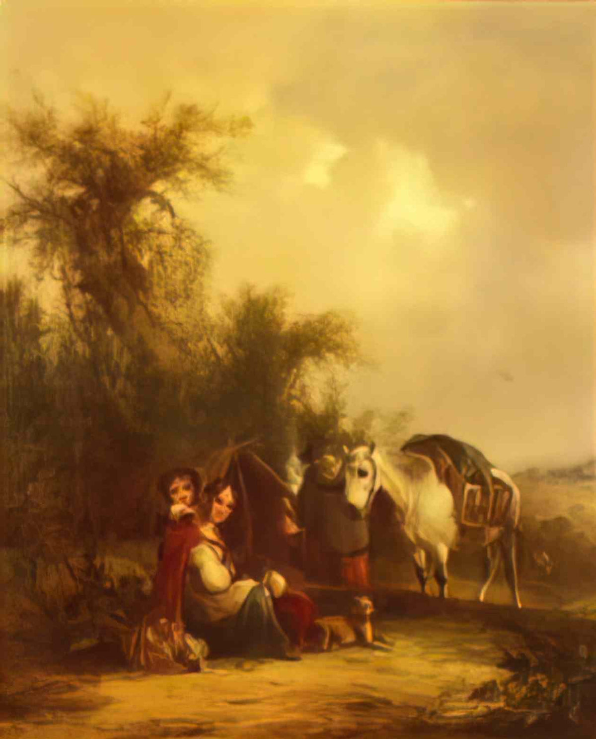 William Shayer resting along the trail 1879 Art A4 Photo Print