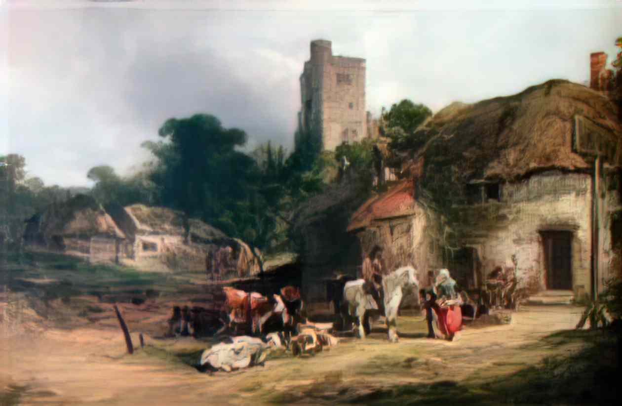 William Shayer the plough inn Art A4 Photo Print