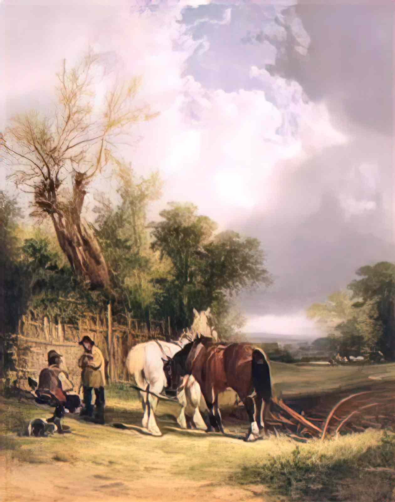 William Shayer the ploughman s rest Art A4 Photo Print