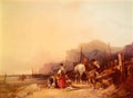 William Shayer unloading the catch Art A4 Photo Print
