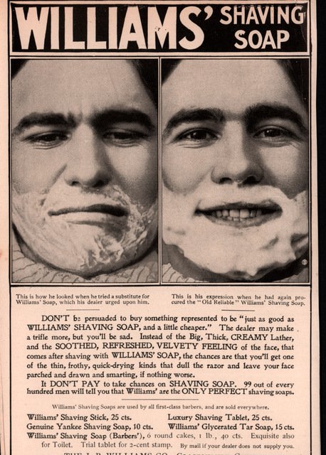 Williams 3 barber advert A4 Photo Print