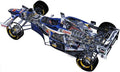 Williams FW19 cutaway A4 Photo Print