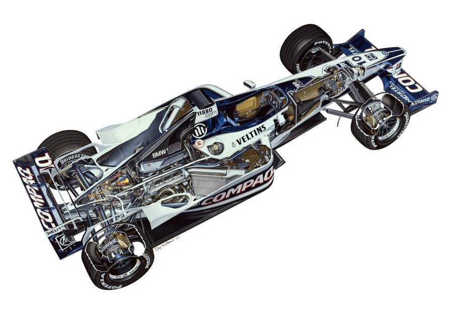 Williams FW22 2000 cutaway A4 Photo Print