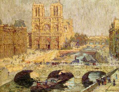Williams Terrick Notre Dame Paris 1914 A4 Photo Print
