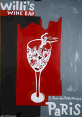 Willis Wine Bar 3 Vintage Retro Advert Ads A4 Photo Print
